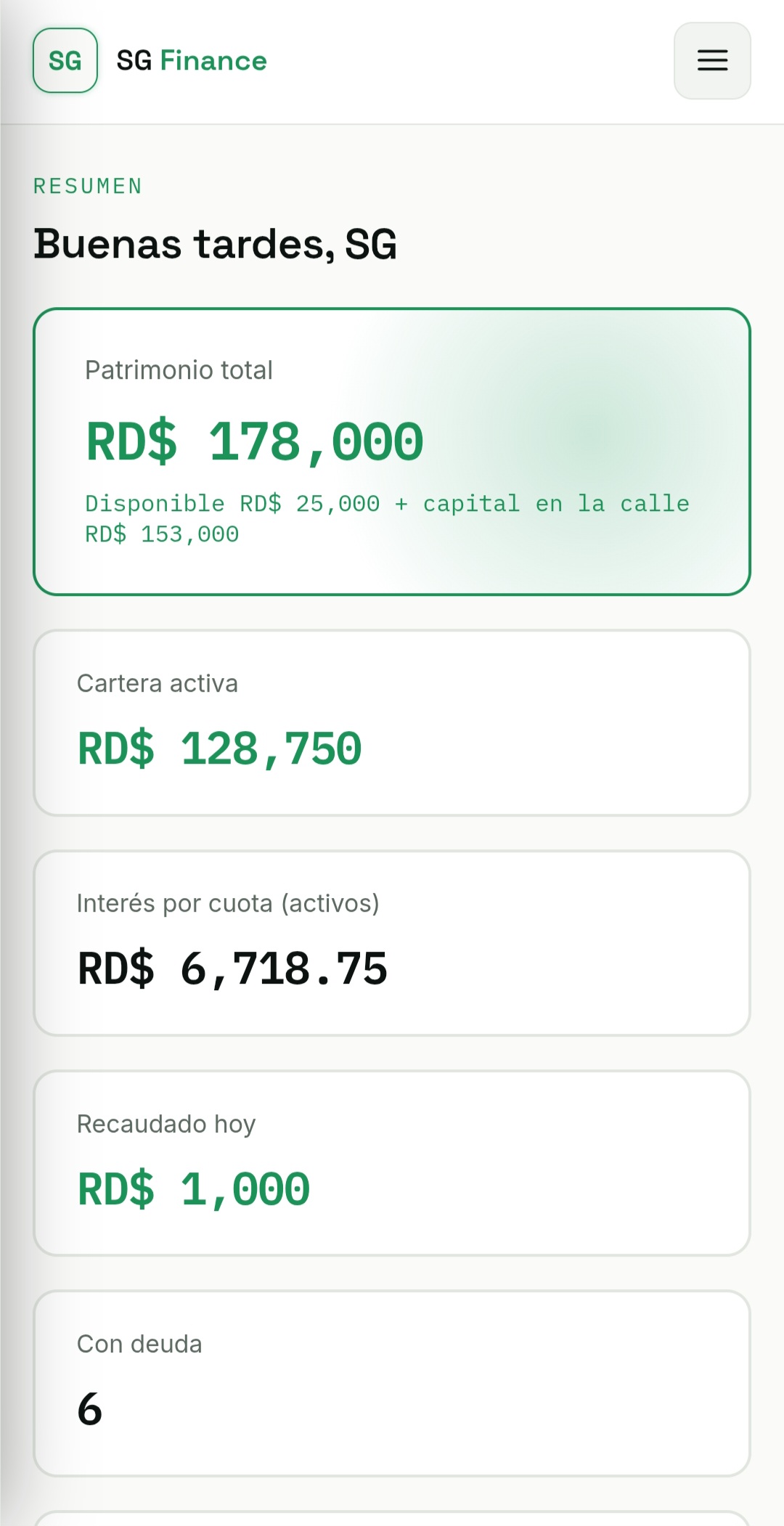 Resumen del negocio